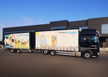 Young artists take over the truck tarpaulin design at Maszoński Logistic