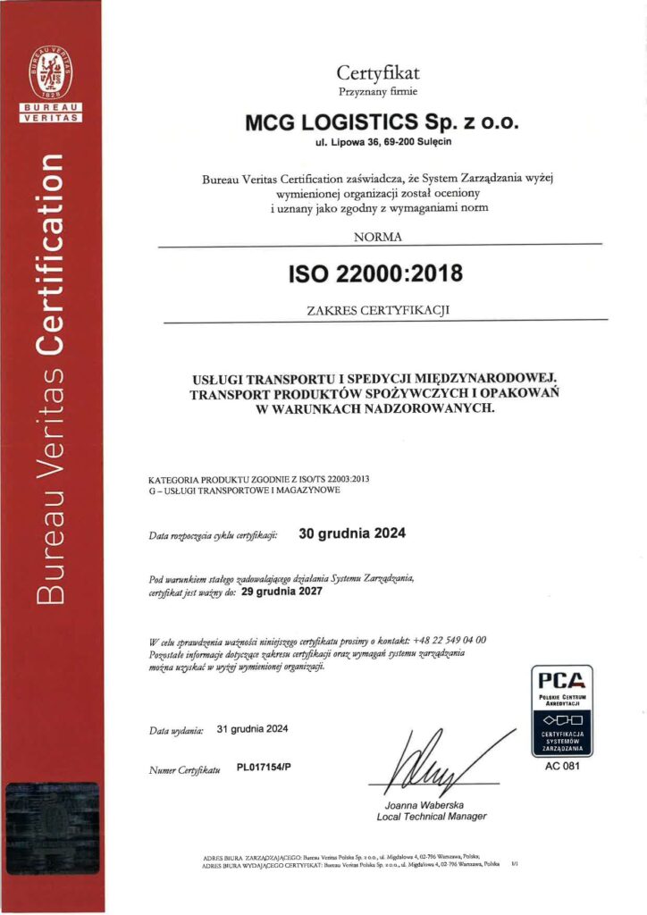 ISO 22000:2018 PL